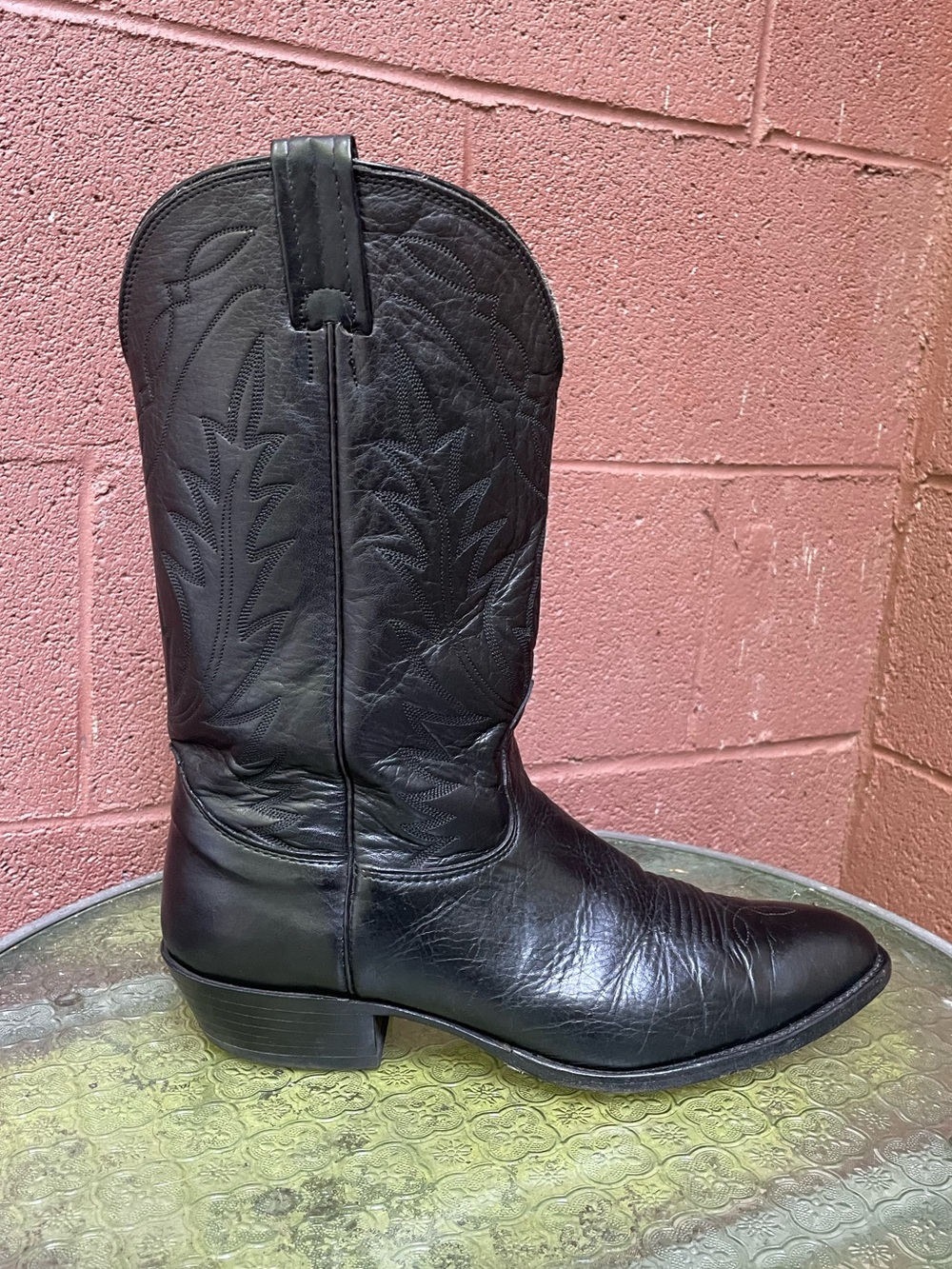 Nocona Vintage Black Cowboy Boots Size 10.5